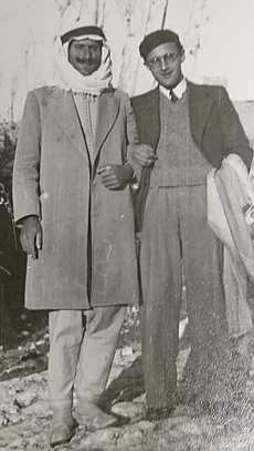 Anton Spitaler with a resident of Malula where he carried out field research for his dissertation.